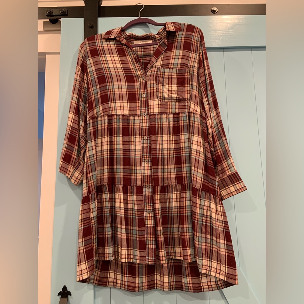 Loft plaid dress